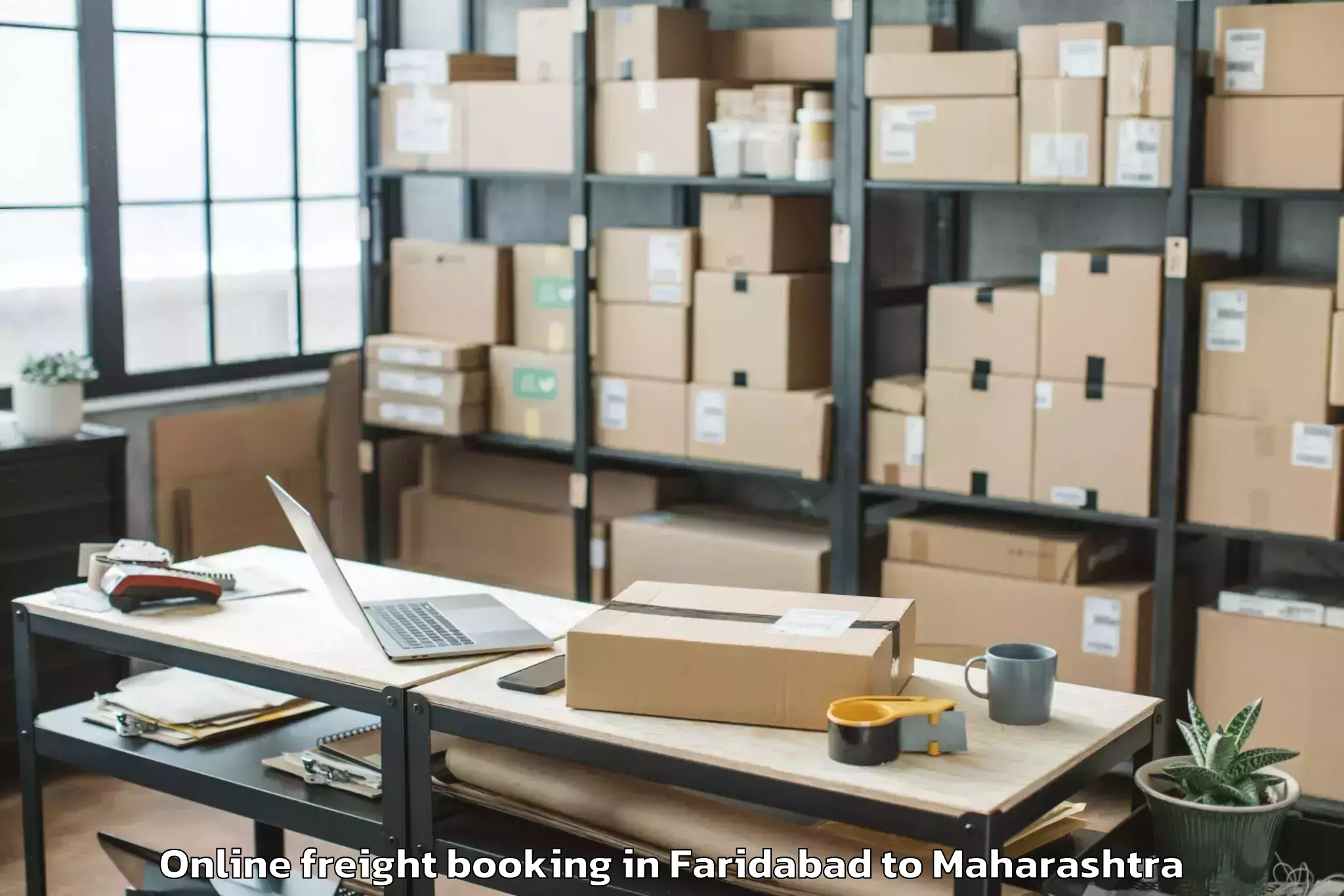 Reliable Faridabad to Mulchera Online Freight Booking